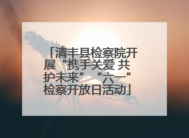清丰县检察院开展“携手关爱 共护未来”“六一”检察开放日活动