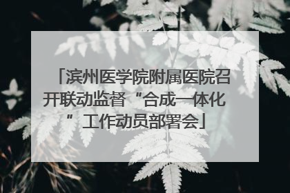 滨州医学院附属医院召开联动监督“合成一体化”工作动员部署会