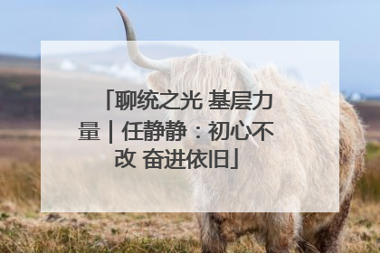 聊统之光 基层力量｜任静静：初心不改 奋进依旧