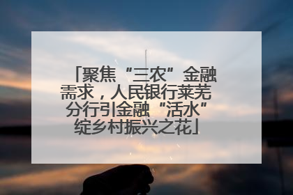 聚焦“三农”金融需求，人民银行莱芜分行引金融“活水”绽乡村振兴之花