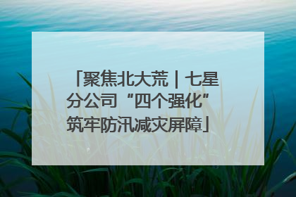 聚焦北大荒｜七星分公司“四个强化”筑牢防汛减灾屏障