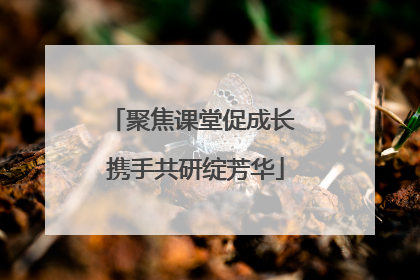 聚焦课堂促成长 携手共研绽芳华