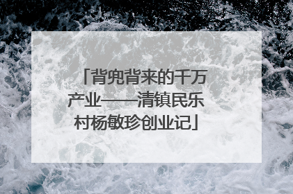 背兜背来的千万产业——清镇民乐村杨敏珍创业记