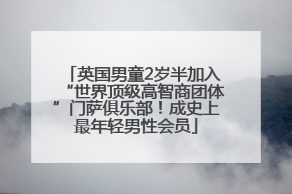 英国男童2岁半加入“世界顶级高智商团体”门萨俱乐部！成史上最年轻男性会员