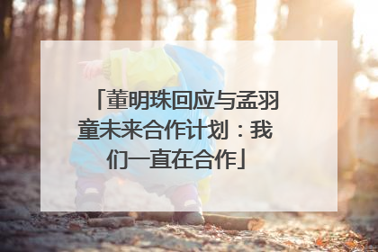 董明珠回应与孟羽童未来合作计划：我们一直在合作