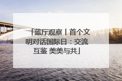 蓝厅观察丨首个文明对话国际日：交流互鉴 美美与共