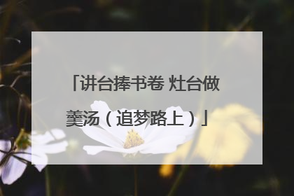 讲台捧书卷 灶台做羹汤（追梦路上）