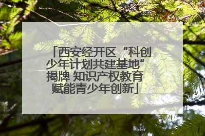西安经开区“科创少年计划共建基地”揭牌 知识产权教育赋能青少年创新