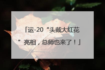运-20“头戴大红花”亮相，总师也来了！