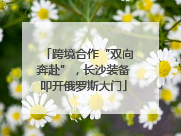 跨境合作“双向奔赴”，长沙装备叩开俄罗斯大门