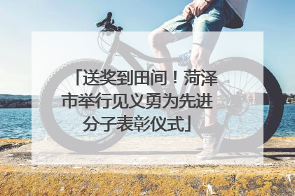 送奖到田间！菏泽市举行见义勇为先进分子表彰仪式