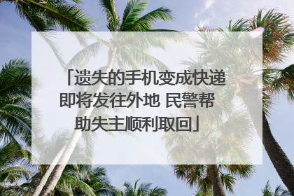 遗失的手机变成快递即将发往外地 民警帮助失主顺利取回