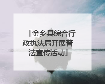 金乡县综合行政执法局开展普法宣传活动