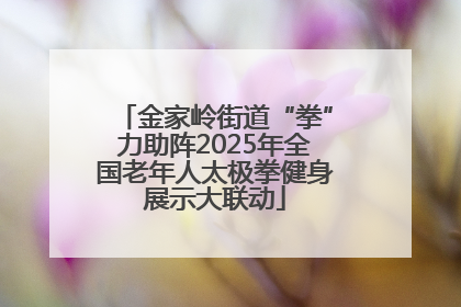 金家岭街道“拳”力助阵2025年全国老年人太极拳健身展示大联动
