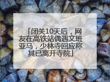 闭关10天后，网友在高铁站偶遇文班亚马，少林寺回应称其已离开寺院