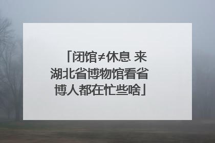 闭馆≠休息 来湖北省博物馆看省博人都在忙些啥