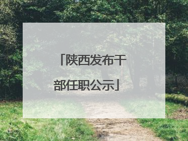 陕西发布干部任职公示