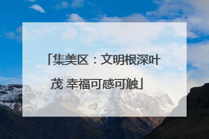 集美区：文明根深叶茂 幸福可感可触