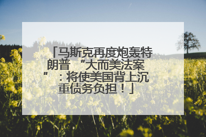 马斯克再度炮轰特朗普 “大而美法案”：将使美国背上沉重债务负担！
