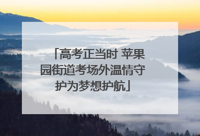 高考正当时 苹果园街道考场外温情守护为梦想护航