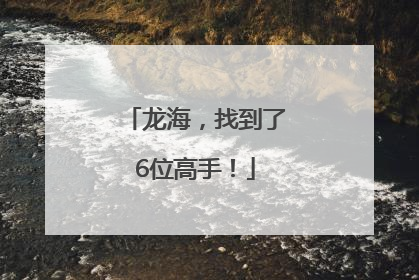 龙海，找到了6位高手！