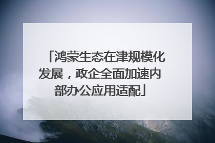 鸿蒙生态在津规模化发展，政企全面加速内部办公应用适配