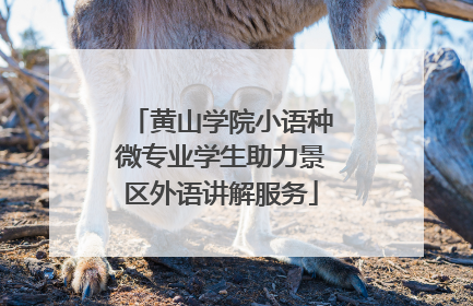 黄山学院小语种微专业学生助力景区外语讲解服务