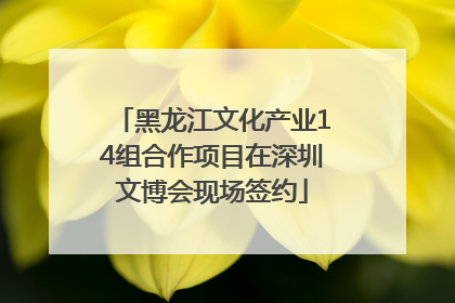 黑龙江文化产业14组合作项目在深圳文博会现场签约