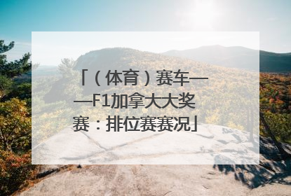 （体育）赛车——F1加拿大大奖赛：排位赛赛况