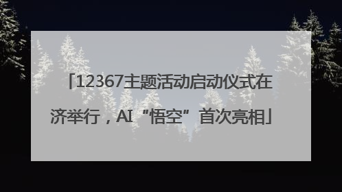 12367主题活动启动仪式在济举行，AI“悟空”首次亮相