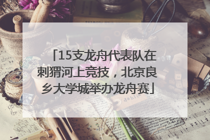 15支龙舟代表队在刺猬河上竞技，北京良乡大学城举办龙舟赛