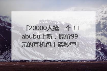 20000人抢一个！Labubu上新，原价99元的耳机包上架秒空