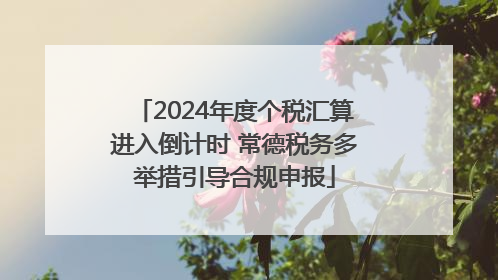 2024年度个税汇算进入倒计时 常德税务多举措引导合规申报