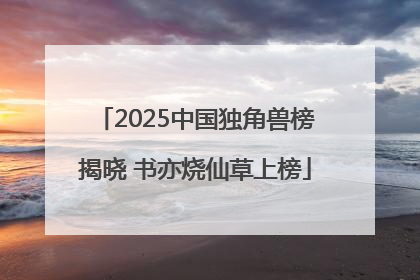 2025中国独角兽榜揭晓 书亦烧仙草上榜