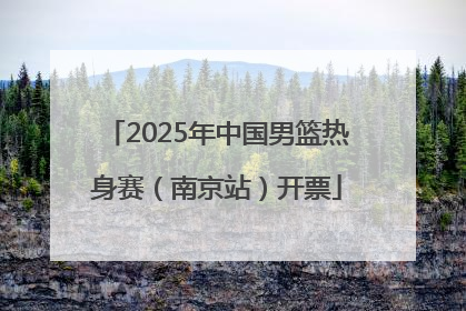 2025年中国男篮热身赛（南京站）开票
