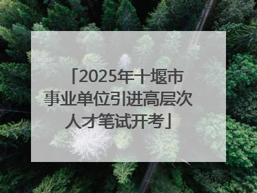 2025年十堰市事业单位引进高层次人才笔试开考