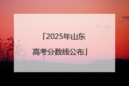 2025年山东高考分数线公布