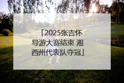 2025张吉怀导游大赛结束 湘西州代表队夺冠
