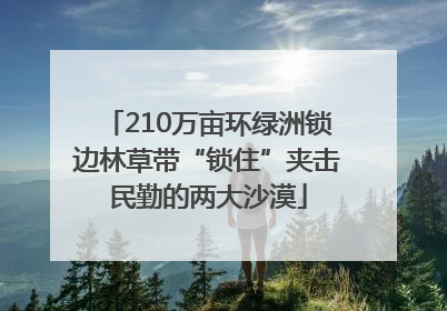 210万亩环绿洲锁边林草带“锁住”夹击民勤的两大沙漠