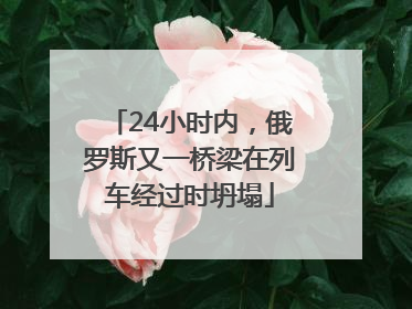 24小时内，俄罗斯又一桥梁在列车经过时坍塌