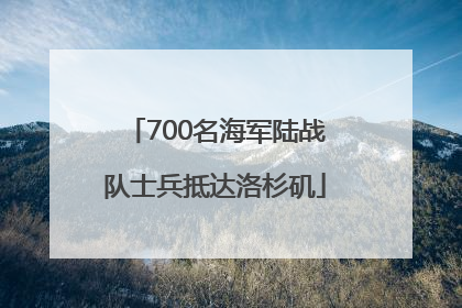 700名海军陆战队士兵抵达洛杉矶