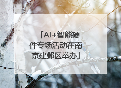 AI+智能硬件专场活动在南京建邺区举办