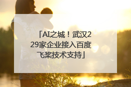 AI之城！武汉229家企业接入百度飞桨技术支持