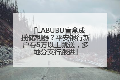 LABUBU盲盒成揽储利器？平安银行新户存5万以上就送，多地分支行跟进